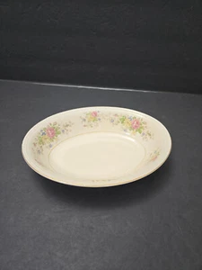 Homer Laughlin Eggshell Georgian 9 1/4" Serving Bowl Pink/Yellow Roses F44N5 - Picture 1 of 7