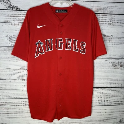 Футболка Nike LA Los Angeles Angels 2020 альтернативная нашитая MLB красная мужская размер средний - Изображение 1 из 4
