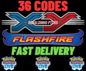 36x XY Flashfire Codes Booster Pokémon TCG LIVE - PTCGL - SENT FAST - Picture 1 of 1