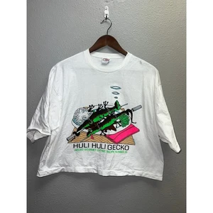 Mujeres Crazy Shirts Camiseta corta Huli Gecko Receta Lagarto Hawaii Camiseta Años 90 Grande - Imagen 1 de 12