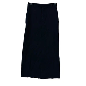 Anthropologie Pencil Maxi Skirt Black Womens Size 2 Stretch Pockets Back Slit - Picture 1 of 15