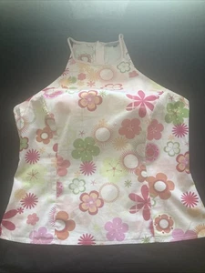 Ladies Womans 12 Red Herring Racer Back Vest Top Flower Pink Green Orange Summer - Picture 1 of 4