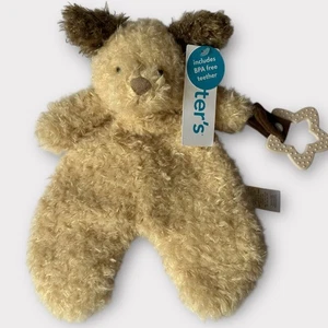 Carters Plush Tan Brown PUPPY TEETHER Security Lovey Baby Toy #68405 - Picture 1 of 3