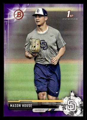 2017 BOWMAN DRAFT MASON HOUSE BD-97 MINT PURPLE 1ST RC 134/250 SAN DIEGO PADRES - Image 1 of 2