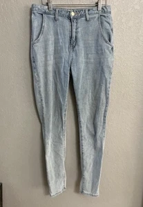 Jeans donna By Egreis blu chiaro denim misto cotone affusolato regular taglia M - Foto 1 di 4