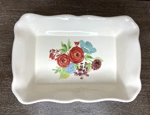 The Pioneer Frau Backform 12"x 8" Blumendesign Kasserolle mit gerafftem Rand - Bild 1 von 9