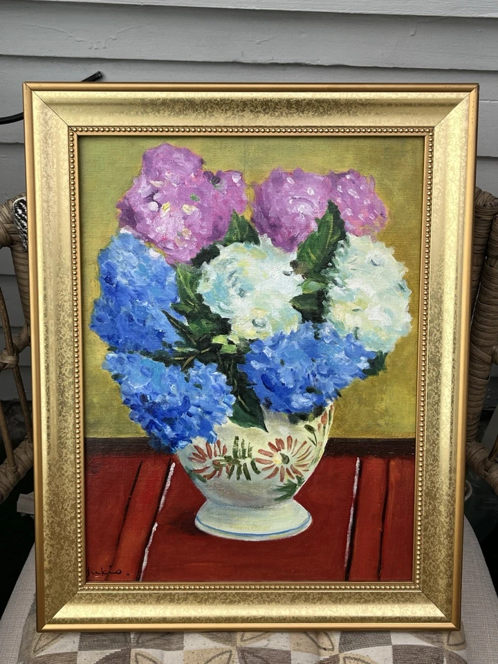 Yukio Original Canvas Painting Signed Framed Wall Art - Image 1 of 4