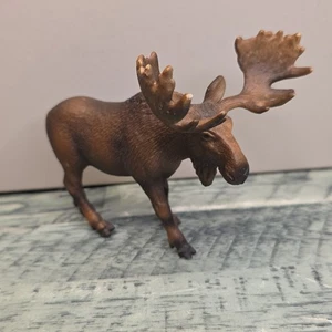 Schleich Bull Moose Retired 2002 Wildlife Game Majestic Nature Stunning - Picture 1 of 9