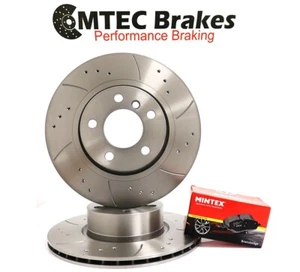 BMW X3 F25 18d sDrive 20d 30d 35d xDrive Rear Brake Discs Pads Drilled Grooved - Picture 1 of 9