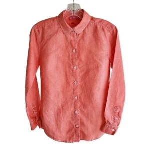 Tommy Bahama Damen Leinenmischung Button-Down Hemd - Korallenrosa, Langarm, Ca - Bild 1 von 8