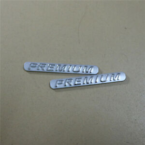 2x Silver PREMIUM Plastic Badge Decal Emblem Sticker Limited Edition Car 3D Auto