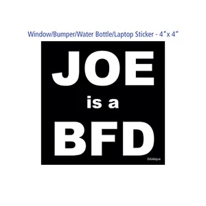 JOE is a BFD - Pro-Biden, Pro-Demokratische Fenster/Stoßstange/Trinkflaschenaufkleber - Bild 1 von 1