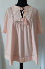 BNWT M&S UK Size 22 Per Una Women's Broidery Cotton Pink Short Sleeve Top