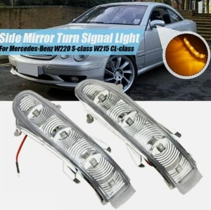 Pair Side Door Mirror Turn Signal Light Lamp For Mercedes Benz W220 W215 S/CL - Picture 1 of 7