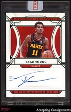 2021-22 Panini National Treasures Penmanship Emerald Trae Young AUTO 3/5 Hawks
