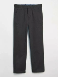 NWT Gap Kids Boys Flat Front Dress Pants Heather Gray Sz 18 youth XL formal - Picture 1 of 4