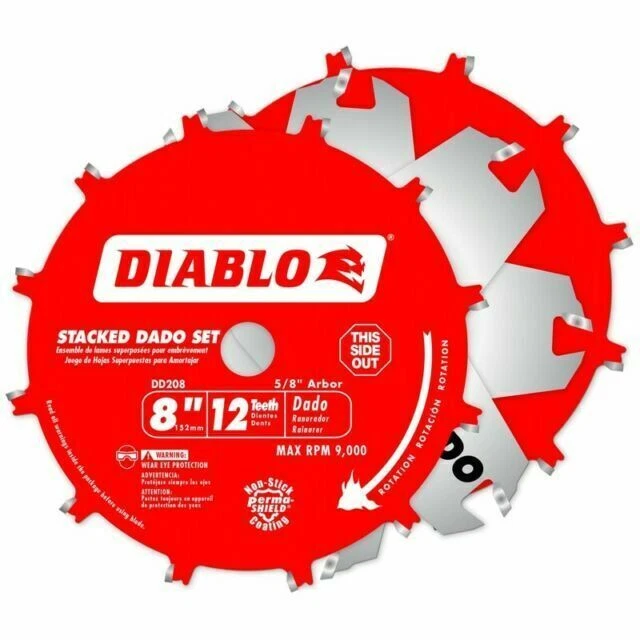 Diablo DD208H 8" Stacked Dado Saw Blade Set