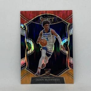 Baloncesto Jaden McDaniels Novato Rojo Blanco Brillante Prizm 2020-21 Select #88 - Imagen 1 de 11