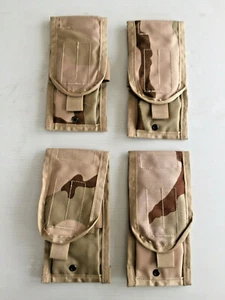 LOT OF 4 NEW GENUINE US GI MOLLE II DCU DESERT CAMO DOUBLE 30 ROUND MAG POUCHES - Picture 1 of 10