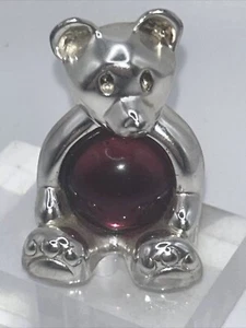 Miniestatuilla de peluche Christofle Francia de colección papel cabujón rojo con coleccionable - Imagen 1 de 6