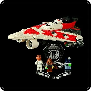 Soporte de exhibición en ángulo para Lego 75388 Jedi Bob's Fighter + ranuras para minifiguras (A1106) - Imagen 1 de 8