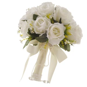 Hochzeit Mit Blumen Künstliche Brautjungfernroben Blumensträuße - Bild 1 von 12