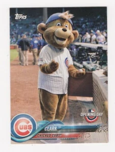2018 TOPPS OPENING DAY BASEBALL MASCOT CLARK CHICAGO CUBS #M-4 - Picture 1 of 1