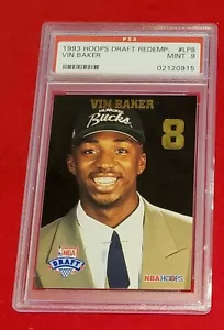 VIN BAKER - 1993 HOOPS DRAFT REDEMPTION ROOKIE RC #LP8 PSA 9 - come nuovo - Foto 1 di 1
