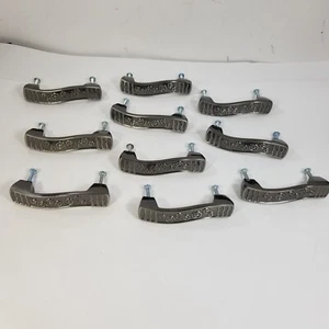 Set of 10 Cabinet Pull Drawer Knob Hardware 4" Gunmetal Gray Swirls - Picture 1 of 7