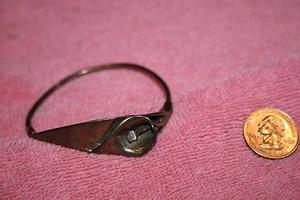Vintage Sterling Silber Lilie Armband Mondstein Mitte  - Bild 1 von 4