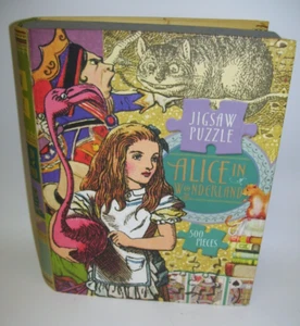 Alice In Wonderland Jigsaw Puzzle 500 Pc with Collectible Book Box - Picture 1 of 4