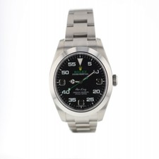 Rolex Air King Steel Automatic 40 mm Black Watch 116900 Scrambled Serial