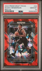 2023 Panini Prizm Draft Picks Scoot Henderson Red Ice Prizm Rookie #24! PSA 10! - Bild 1 von 2