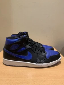 Jordan 1 Mid Hyper Royal Black/Blue US10 Men's Pre-Owned✅ - Picture 1 of 11