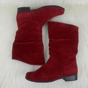 St Johns Bay Jamie Suede Slouchy Mid Calf Bootie Size 7.5 - Picture 1 of 12