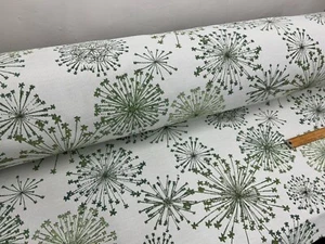 TAPESTRY Curtain fabric Upholstery material Dandelion design 140cm stone green - Picture 1 of 6