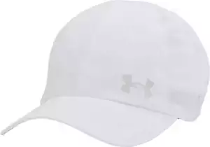 Under Armour Launch Adjustable Running Cap White Mens Run Breathable Hat - Picture 1 of 2