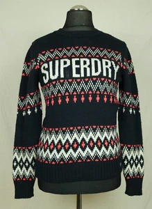 - WOMENS SUPERDRY WINTER NORDIC KNIT JUMPER SIZE M VGC #../ - Picture 1 of 7