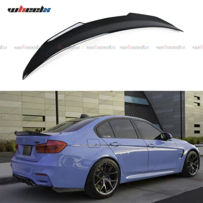 WHEELX FOR BMW 3 SERIES F30 F80 PSM STYLE GLOSS BLACK REAR BOOT SPOILER M PERFORMANCE