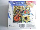 Watercolors Flowers 4 Pc Tempered Glass Coaster Set Linda Altshuler New In Box