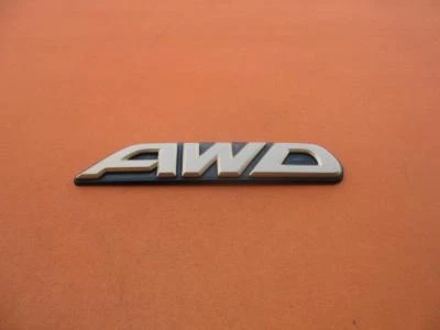 00 01 02 03 04 SUBARU LEGACY OUTBACK AWD REAR LID GOLD EMBLEM LOGO BADGE SIGN #4 - Image 1 of 3