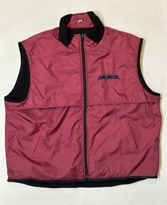 Vintage Pro Player Vest Mens XXL Red Black Zip-Up Reversible Colorado Avalanche - Picture 1 of 20