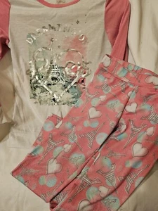 Justice 2 PiecePajama Set Dreaming Of PARIS SIZE 8 - Picture 1 of 7