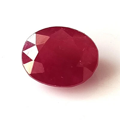 8X10 mm Oval Cut Ruby Natural Unheated Faceted Genuine Loose Gemstone 4.15 Carat - Image 1 of 4