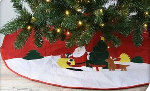 Christmas Tree Skirt Extra Large Felt Christmas Tree Base Cover Xmas Decoration - Picture 1 of 3