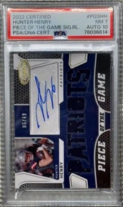 2022 Certified Piece of the Game Signature Relic /49 Gold Hunter Henry PSA 7 - Picture 1 of 2