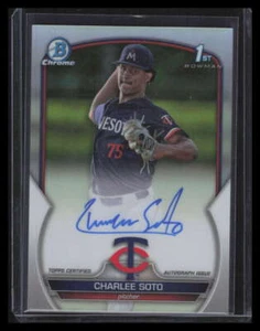 Autógrafos Bowman Chrome Draft 2023 refractor Charlee Soto novato automático 471/499 - Imagen 1 de 2