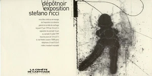 RICCI DEPOT NOIR CARTON INVITATION EXPOSITION LA COMETE DE CARTHAGE 1999 - Picture 1 of 1