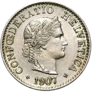 Schweiz - Münze - 5 Rappen 1907 B - Bern - ERHALTUNG ! - Bild 1 von 2