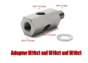 Metrischer Adapter Öldrucksensor M10X1 auf  M10x1 T Stück  Öldruckabnahme - Bild 1 von 4